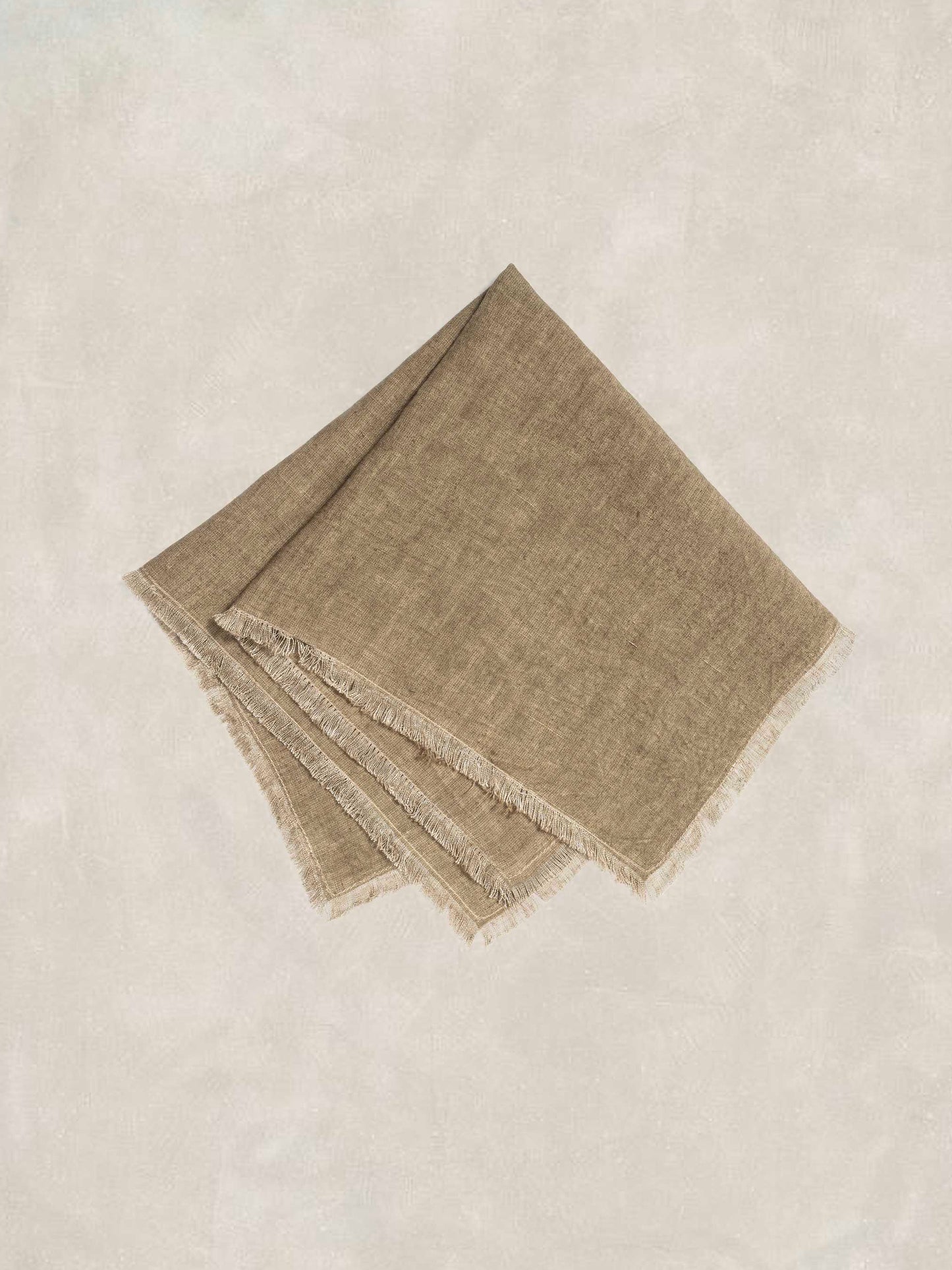 Solid Dyed Napkin with 0.5 inch Fray all Sides