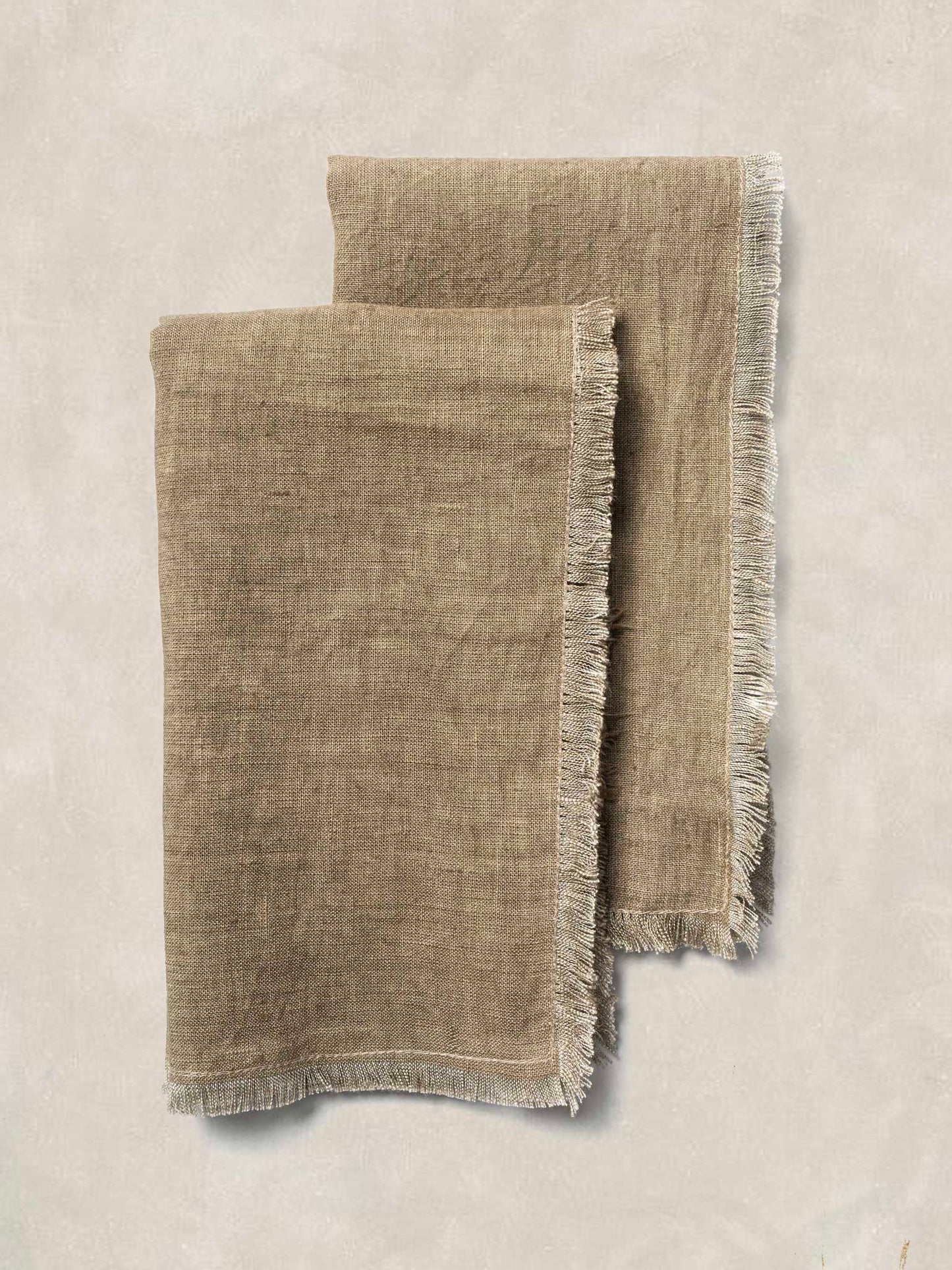 Solid Dyed Napkin with 0.5 inch Fray all Sides