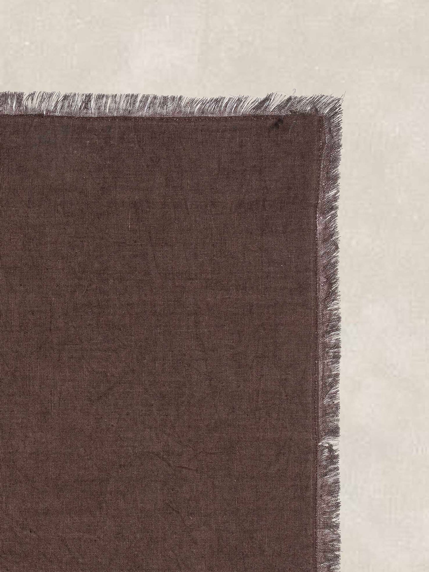 Solid Dyed Napkin with 0.5 inch Fray all Sides