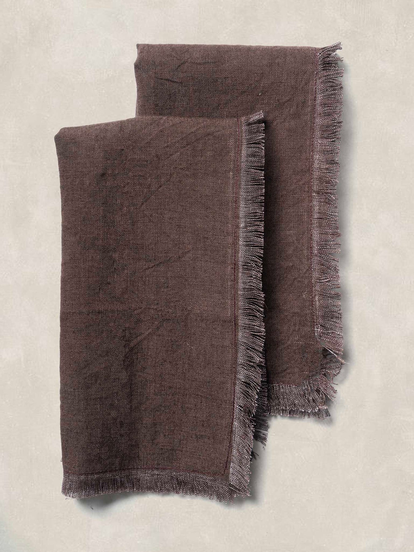 Solid Dyed Napkin with 0.5 inch Fray all Sides