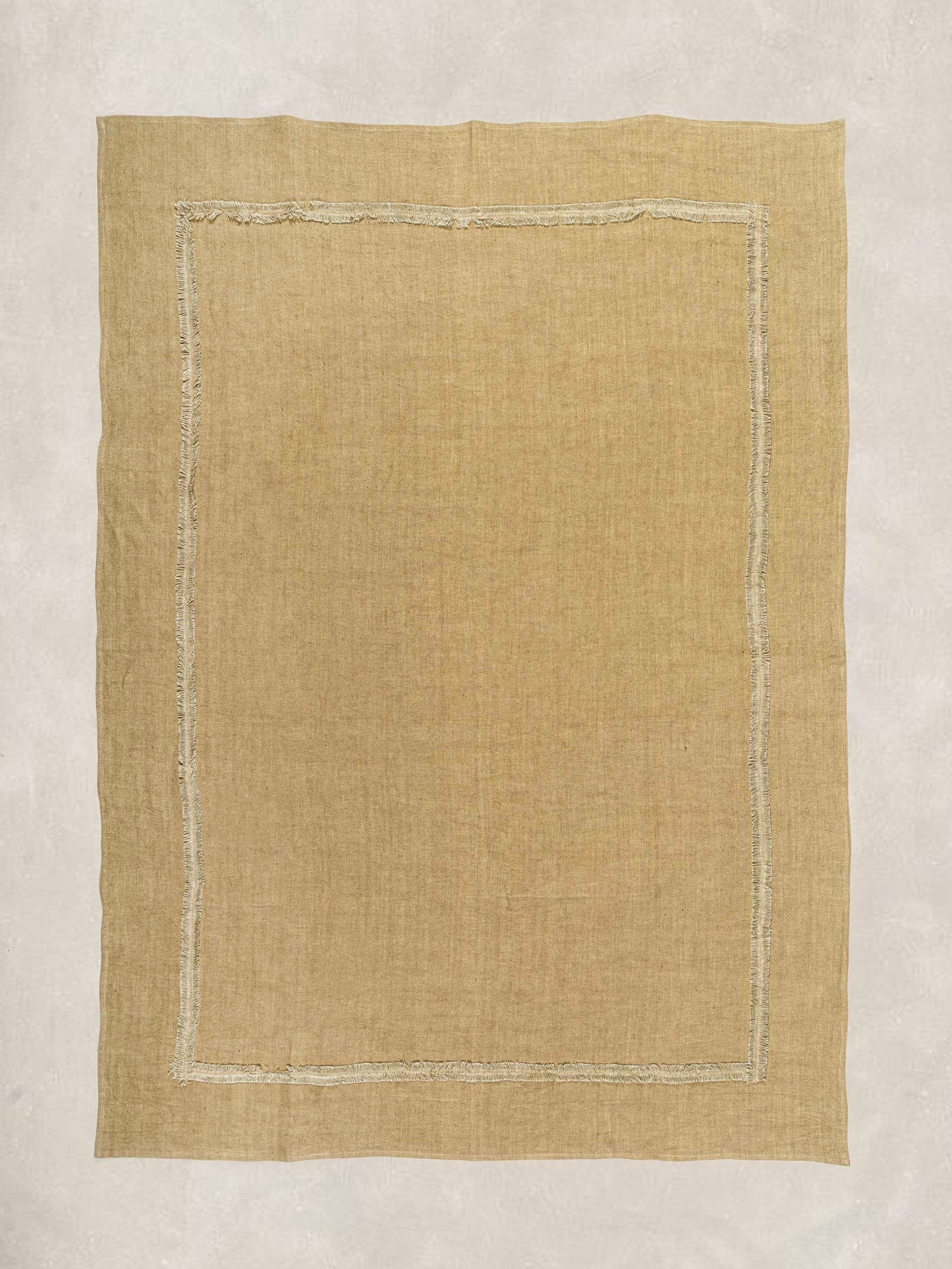 Solid Dyed Table Cover with 1 inch Fray Edge