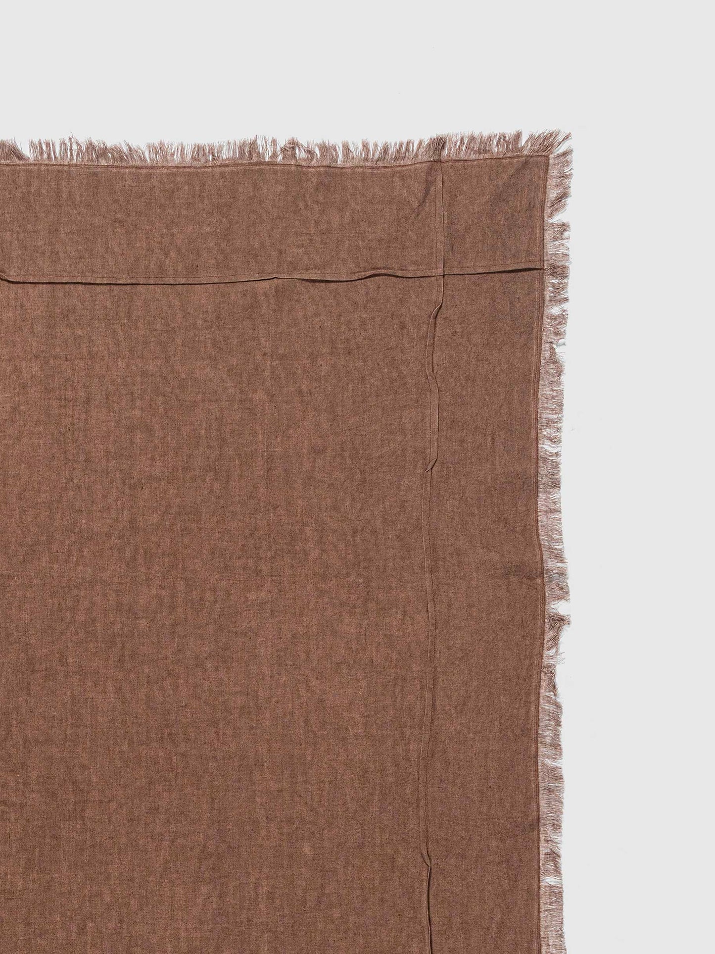 Solid Dyed Table Cover with 1 inch Fray Edge and Pin Tuck