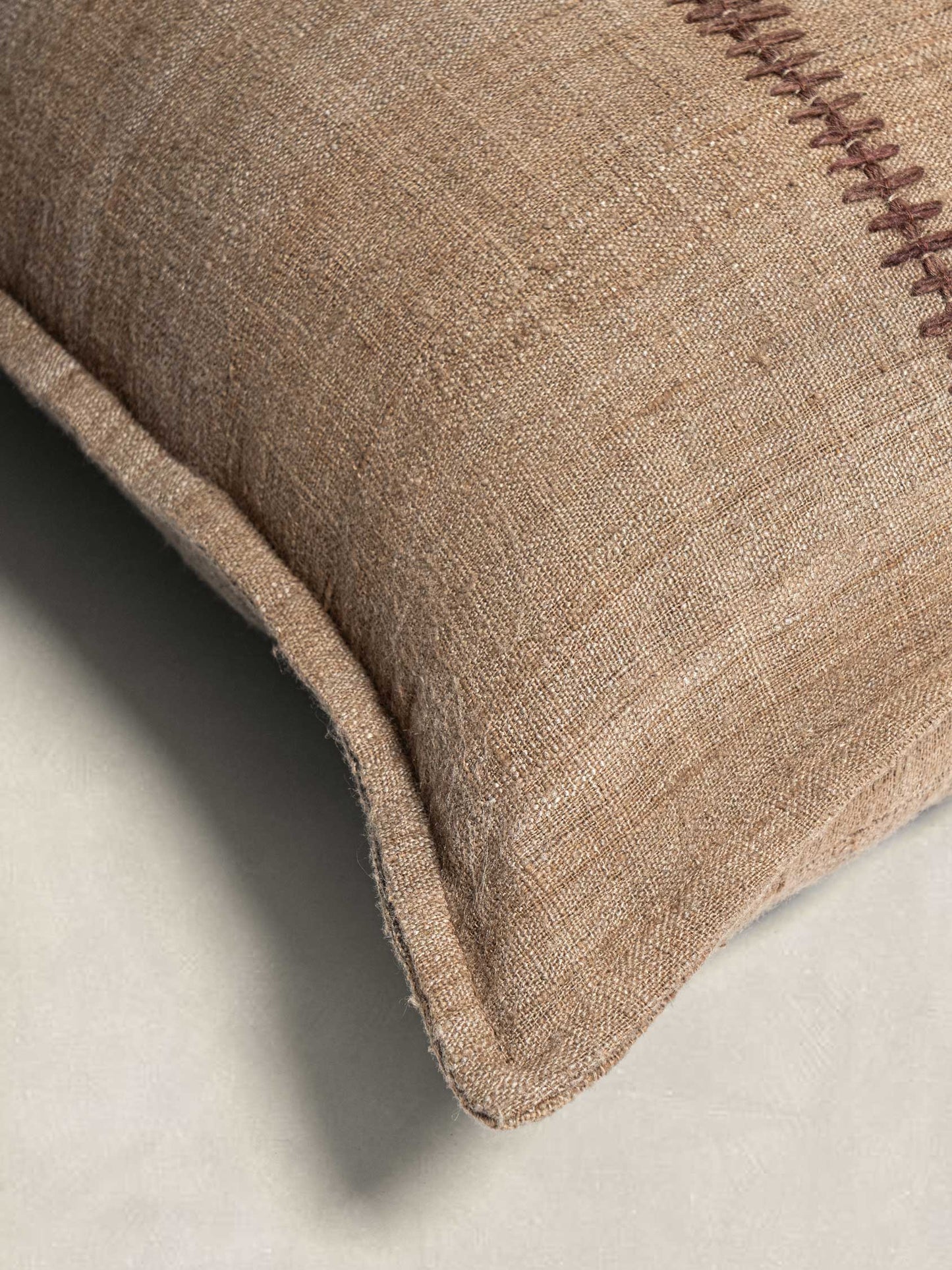 Solid Dyed & Embroidered Cushion Cover