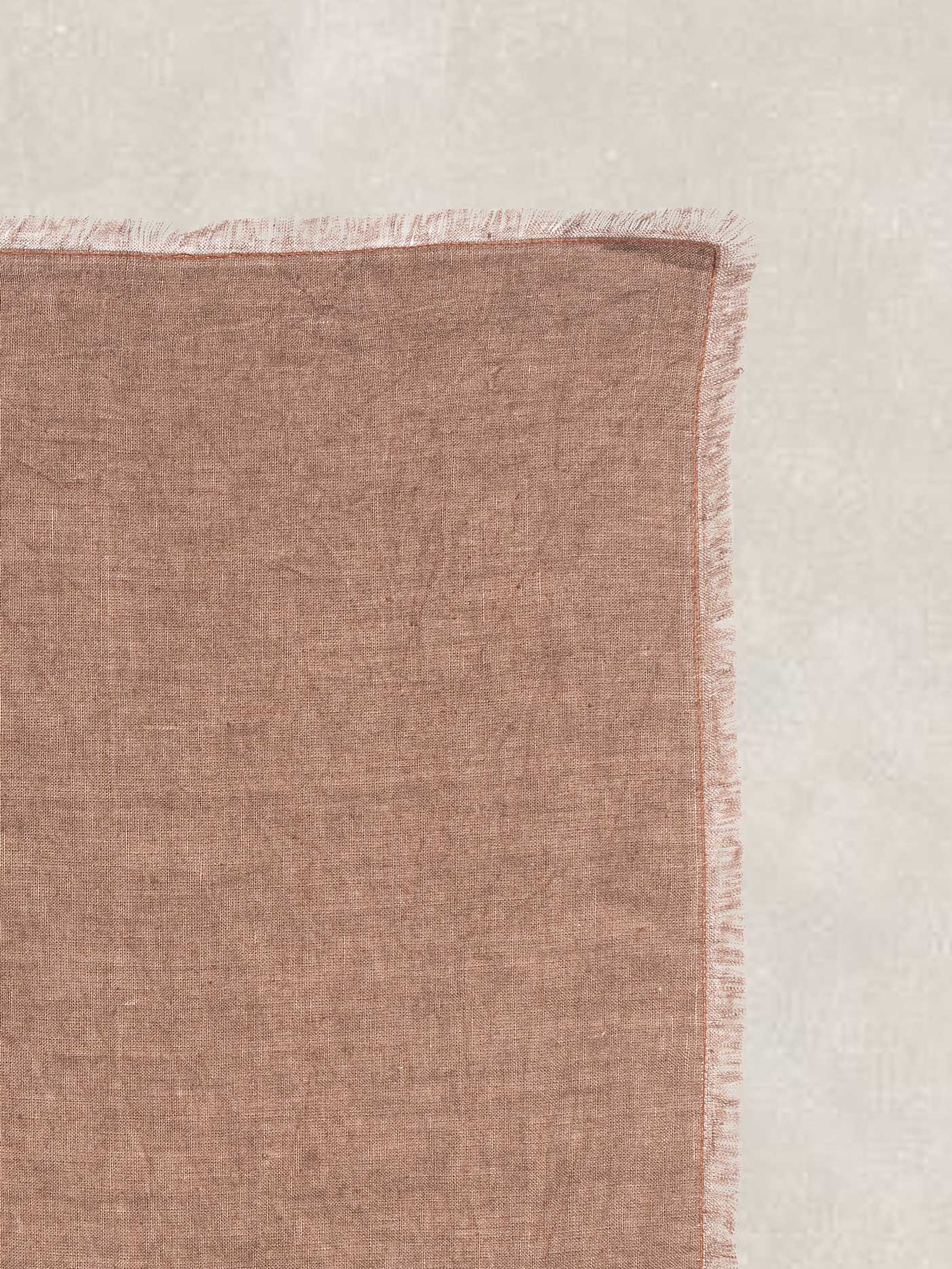 Solid Dyed Napkin with 0.5 inch Fray all Sides