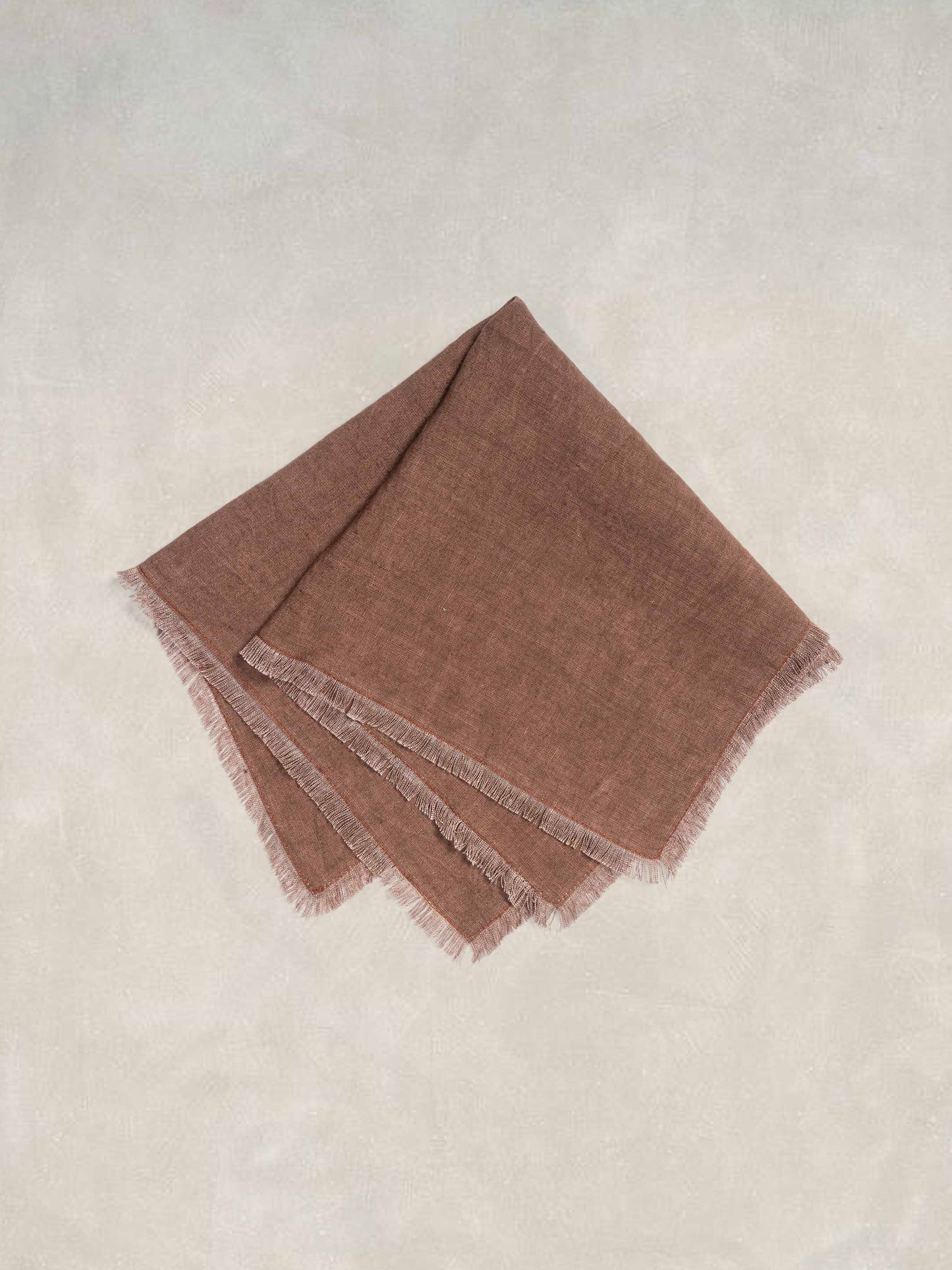 Solid Dyed Napkin with 0.5 inch Fray all Sides