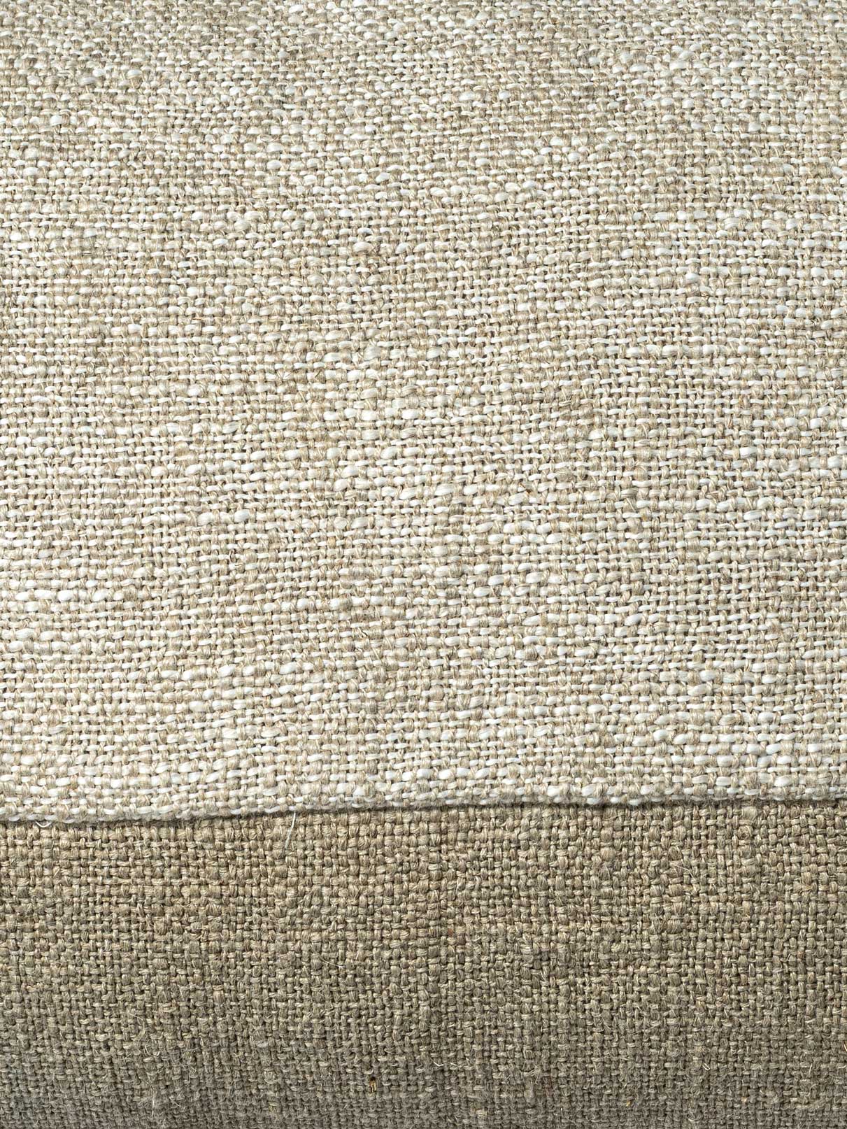 Woven Cushion Cover with Plain Natural Linen at the back
