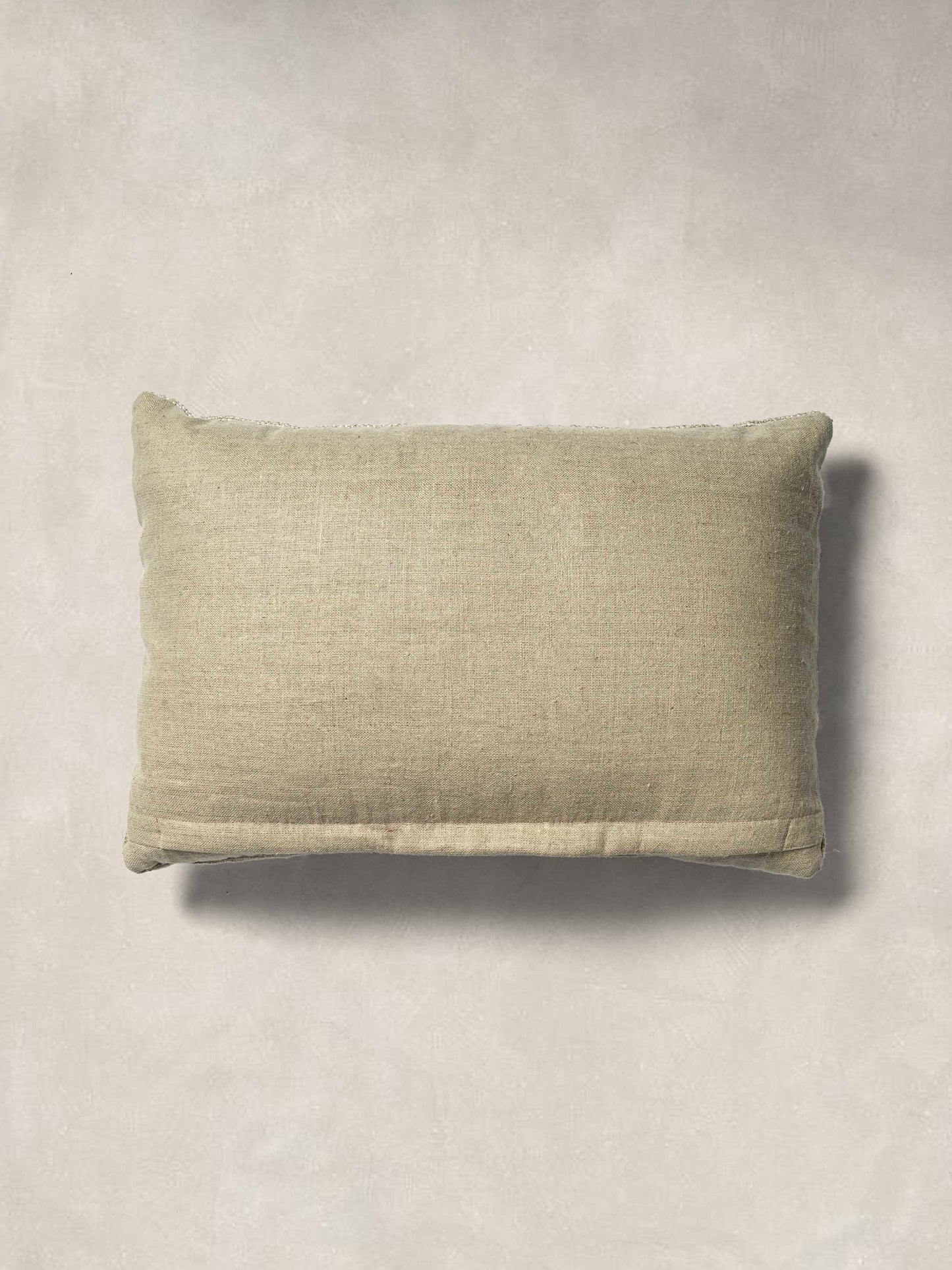 Woven Cushion Cover with Plain Natural Linen at the back