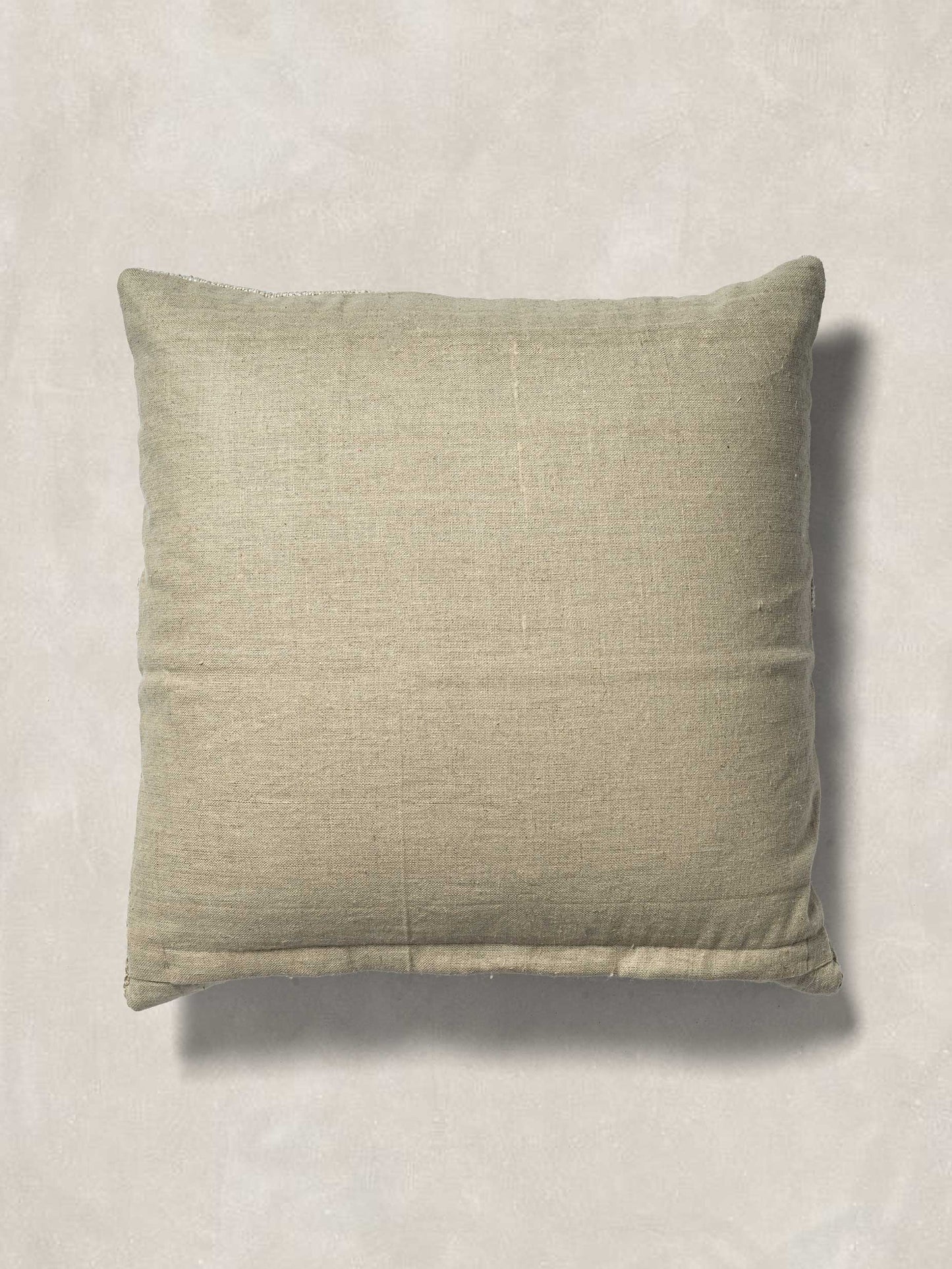 Woven Cushion Cover with Plain Natural Linen at the back