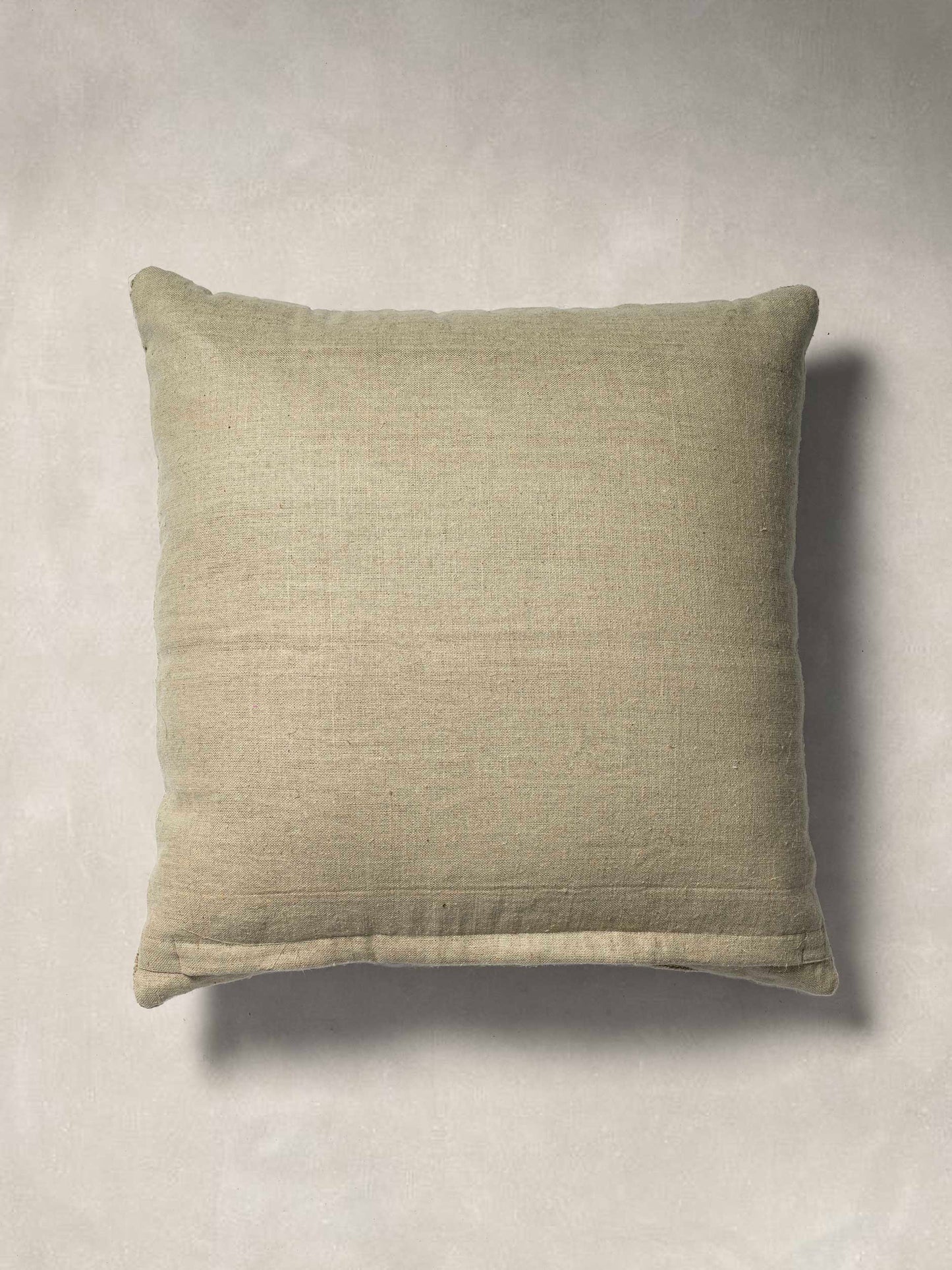 Woven Cushion Cover with Plain Natural Linen at the back
