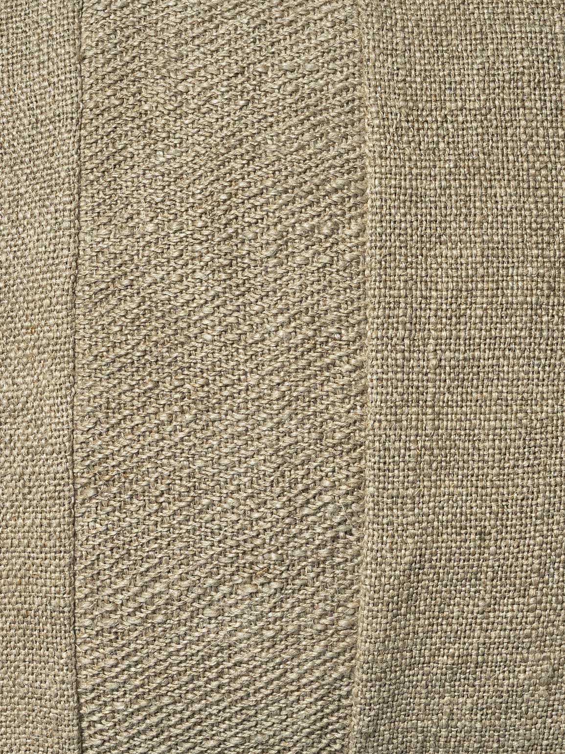 Woven Cushion Cover with Plain Natural Linen at the back