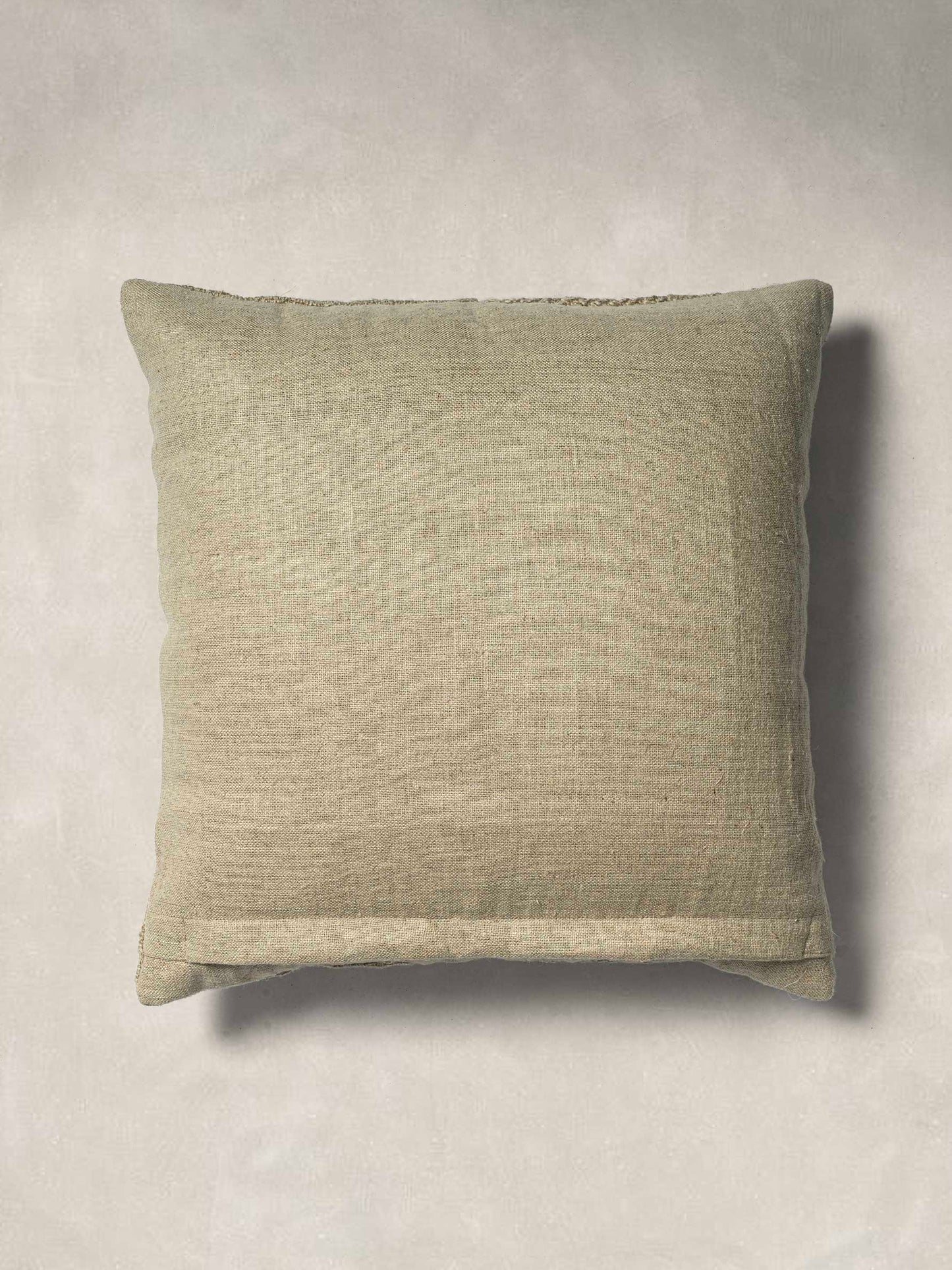 Woven Cushion Cover with Plain Natural Linen at the back
