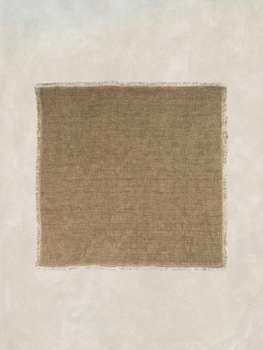 Solid Dyed Napkin with 0.5 inch Fray all Sides