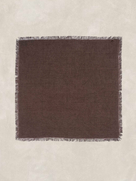 Solid Dyed Napkin with 0.5 inch Fray all Sides