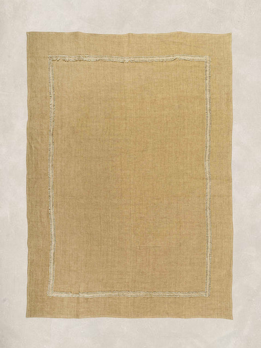 Solid Dyed Table Cover with 1 inch Fray Edge