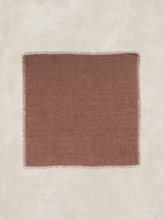 Solid Dyed Napkin with 0.5 inch Fray all Sides