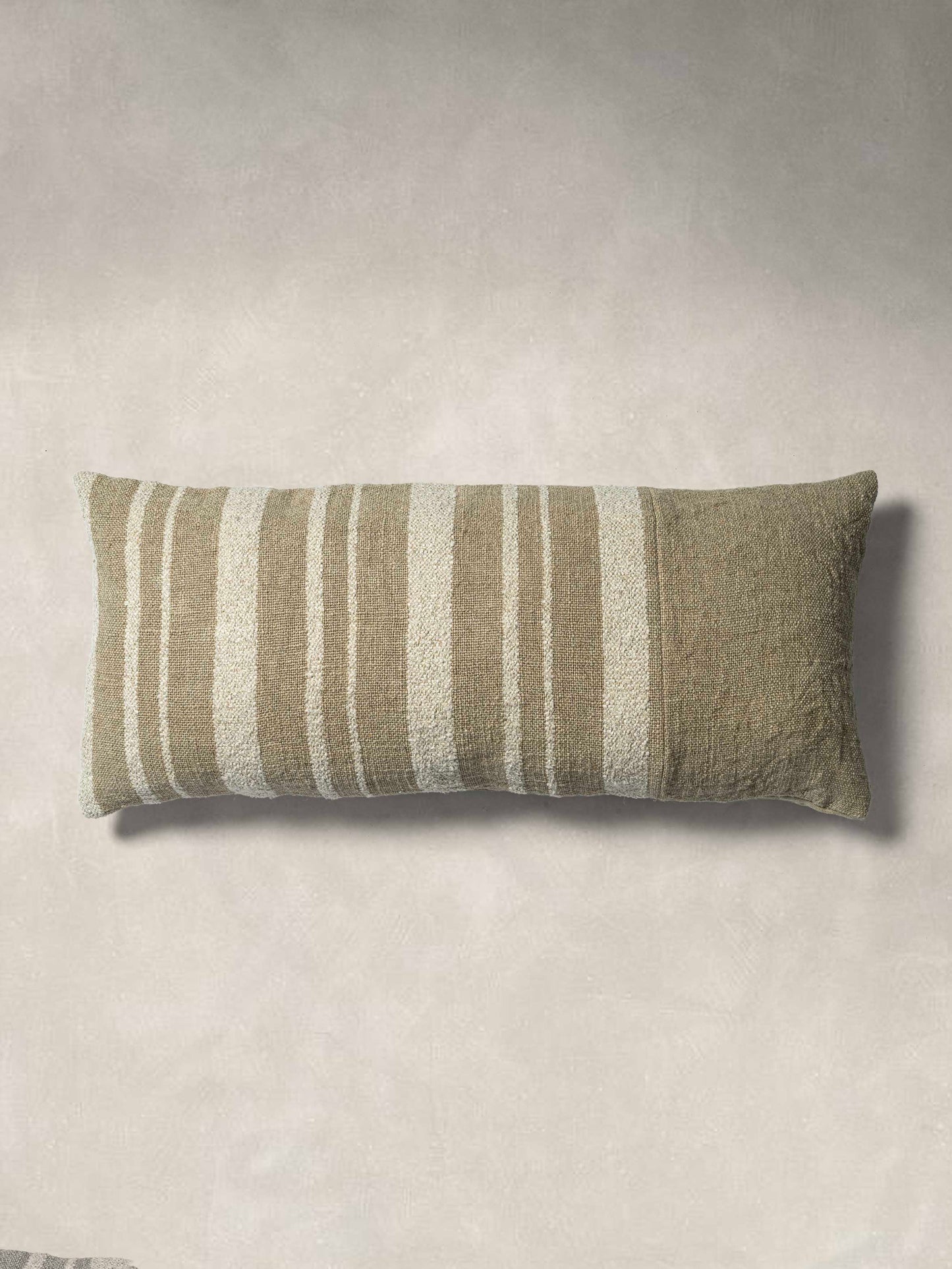 Woven Cushion Cover with Plain Natural Linen at the back