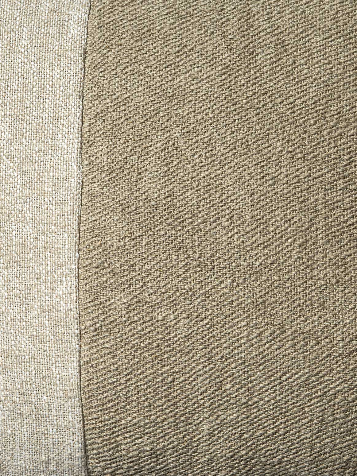 Woven Cushion Cover with Plain Natural Linen at the back