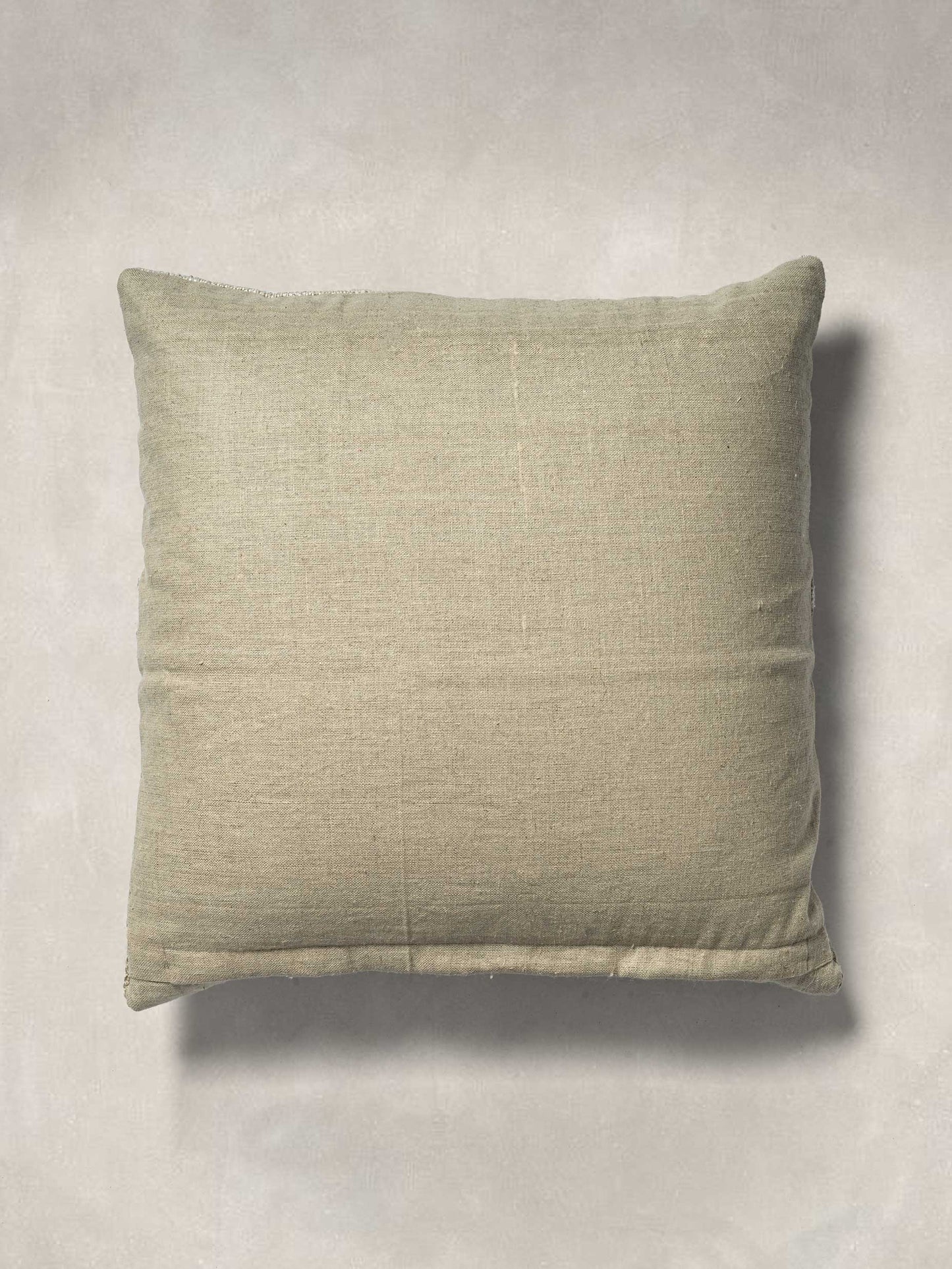 Woven Cushion Cover with Plain Natural Linen at the back